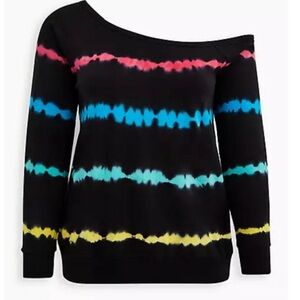 Torrid Off-shoulder Tie Dye Sweatshirt